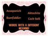 Words That Do Not Have A Dirty Meaning!
