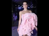 LFW W/F 2019 Finale: Isabelle Kaif Looks Like A Pretty Doll In The Pink 3D Flower Tube Midi Dress 
