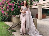 Dia Mirza Keeps It Elegant And Classy In A Beautiful Blush Pink Floral Sari 
