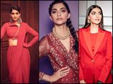 Sonam Kapoor Ahuja's Best Red-hued Outfits From The Zoya Factor Promotions