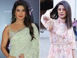 Priyanka Chopra Jonas In A Peach Floral Dress Or Shimmering Light Green Sari? Pick Your Favourite!