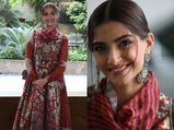 Sonam Kapoor Ahuja Notches Up Her Fabulous Red Ensemble With Oxidised Silver Jewellery 