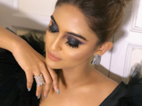 Krystle D’Souza Stuns In A Glittering Deep Purple Eye Make-up Look