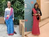 Lisa Ray And Anuja Chauhan Give Traditional Saris A Casual Spin At Bangalore Literature Festival