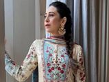 Karisma Kapoor Ups Her Ethnic Quotient With A Floral Anita Dongre Suit 