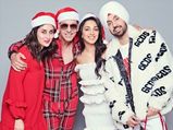 Good Newwz Stars Give Christmas Vibes With Their Colour Co-ordinated Outfits And Santa Caps