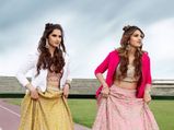 Sania Mirza And Anam Mirza Give Us Twinning Moment With Vibrant Bridal Lehengas