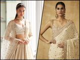 Ethnic Outfits For Saraswati Puja: Exude Festive Vibes With These Ivory And Golden Designer Outfits