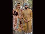 Gurdas Maan's Son Gurickk Maan And Simran Kaur Mundi Flaunt Exquisite Outfits On Their Wedding