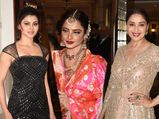 Madhuri Dixit, Rekha And Urvashi Rautela Steal The Limelight In Wow Outfits At Wedding Reception