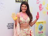 Jacqueline Fernandez’s Printed Ivory Lehenga Is What You Need To Save For Next Year's Holi Fest