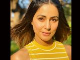 Hina Khan Looks Like A Ray Of Sunshine In Her Yellow Striped Dress And Sun-Kissed Makeup 