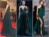 Moving On From Black And Red, Deepika, Kareena, And Nushrat Have Dark Green Gown Goals For You 