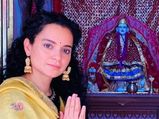 Kangana Ranaut Looks Pretty In Blue And Yellow Ethnic Suit, As She Visits Temple In Hometown Mandi