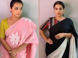 Vidya Balan Looks Stunning In Black-White And Sweet In Pink, Which Saree Look Of Hers Is Impressive?