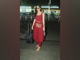 Amyra Dastur Looks Radiant In Her Red Kurta Set At The Airport; Carries Her Purse Smartly