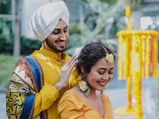 Neha Kakkar And Rohanpreet Singh Look Cute As They Twin In Mustard Outfits For Their Haldi Ceremony