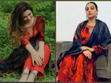 Love Red Velvet? Then You Are Going To Love Vidya Balan And Warina Hussain’s Kurta Sets Too!