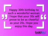 Quotes, Wishes And Messages For Wishing 30th Birthday