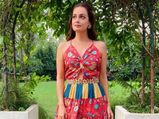 Diwali: Dia Mirza’s Peach Flowy Maxi Dress Will Make You Stand Out This Festive Season