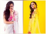 PICS: Amruta Khanvilkar Makes Us Want To Drape A Floral And Hand-Painted Saree Like Hers!