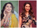 Madhuri Dixit Looks Graceful In A Black Saree And Yellow Lehenga, Which Ethnic Look Of Hers Did You Like More?