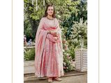 Dia Mirza Looks Radiant In Her Traditional Pink Embellished Suit