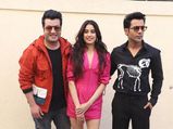 Roohi Promotions: Janhvi Kapoor Stun In Pink Dress While Rajkummar Rao And Varun Sharma Make Stylish Statement