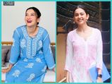 Gauahar Khan And Rakul Preet Singh Wow Us With Their Pastel-Hued Chikankari Kurta Sets 