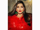 Sonam Kapoor Ahuja Amazes Us With Red And White Attire And Christmas-Perfect Earrings