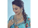 Madhuri Dixit Nene’s Floral Sky Blue Lehenga Is Ideal For Monsoon Weddings
