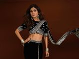 Shilpa Shetty Kundra Stuns In Her Saree-Inspired Black Outfit With Interesting Palla And Silver Jewellery 