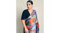Sherni Promotions: Vidya Balan Takes Floral Turn With Her Vibrant Saree; Take A Look At Her Earrings, Too! 