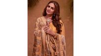 Huma Qureshi Flaunts Chanderi Anarkali Set As She Wishes Her Followers Eid Mubarak