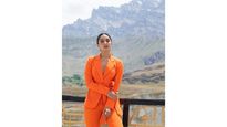 Shershaah Promotions: Kiara Advani Slays It In An Orange Pantsuit As She Promotes Her Movie In Kargil