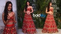 FDCI India Couture Week 2022: Rashmika Mandanna Paints The Town Red In Magnificent Lehenga By Varun Bahl
