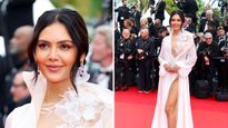 Cannes 2023: Esha Gupta Stuns In Thigh-High Slit Gown, Pics!
