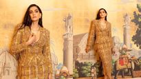 Sonam Kapoor’s Metallic Gold Skirt Suit Defines Grace and Glamour – Take Couture Fashion Notes!