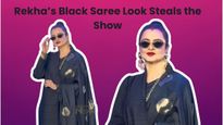 Ageless Queen: Rekha’s Black Saree-Jacket Look at ‘Gustaakh Ishq’ Premiere Breaks the Internet