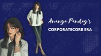 Ananya Panday’s Corporate Black Tie Look Gets a Chic Twist with Capri Pants