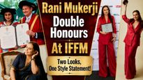 Rani Mukerji Awarded Honorary Doctorate During IFFM, Turns Heads In Sabyasachi Saree And Red Max Mara Suit 