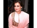 Gorgeous Dia Mirza Pink Anarkali Suit