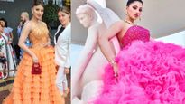 Cannes Film Festival 2023 Urvashi Rautela Second Red Carpet Appearance In Orange Ruffle Gown Look