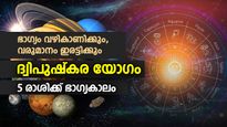 ഒന്ന് ചെയ്താല്‍ മൂന്നായി തിരിച്ചുവരും, ദ്വിപുഷ്‌കര യോഗം എന്ന അപൂര്‍വ മുഹൂര്‍ത്തം; 5 രാശിക്ക് ആഗ്രഹസാഫല്യം