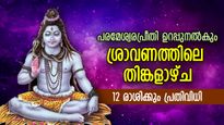ശിവകൃപയാല്‍ ആഗ്രഹസാഫല്യം, ഭാഗ്യം തേടിവരും; ശ്രാവണ തിങ്കളാഴ്ച രാശിപ്രകാരം ഇത് ചെയ്യൂ