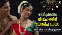 കന്നിക്ക് 25, മിഥുനത്തിന് 30നു ശേഷം; രാശിപ്രകാരം നിങ്ങളുടെ വിവാഹപ്രായം കണക്കാക്കാം; ജ്യോതിഷ പ്രവചനം
