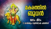 മകരത്തില്‍ ബുധന്റെ സംക്രമണം; 12 രാശിക്കും മാറ്റത്തിന്റെ കാലം, മേടം-മീനം ഫലങ്ങള്‍