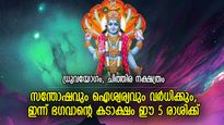 ആഗ്രഹസാഫല്യത്തിന്റെ ശുഭദിനം; ഇന്ന് വിഷ്ണുഭഗവാന്‍ കൈപിടിച്ചുയര്‍ത്തുന്ന 5 രാശി