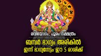 ജാതകത്തില്‍ ഭാഗ്യം, പൊന്നായും പണമായും സമ്പാദ്യം കൈകളില്‍; ഇന്ന് ഭാഗ്യം ഈ 5 രാശിക്ക്