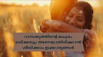 വര്‍ഷങ്ങള്‍ പിന്നിട്ടാലും ബന്ധത്തിന്റെ മധുരം മായില്ല, ദാമ്പത്യത്തില്‍ ശീലമാക്കേണ്ട കാര്യങ്ങള്‍